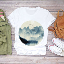 Load image into Gallery viewer, Tshirt Women Summer Clothes Print Floral Flower Bottle Sweet Short Sleeve Tshirt Printed Women T Shirt Female T-shirt Casual Tee