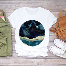 Load image into Gallery viewer, Tshirt Women Summer Clothes Print Floral Flower Bottle Sweet Short Sleeve Tshirt Printed Women T Shirt Female T-shirt Casual Tee