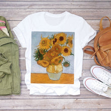 Load image into Gallery viewer, Tshirt Women Summer Clothes Print Floral Flower Bottle Sweet Short Sleeve Tshirt Printed Women T Shirt Female T-shirt Casual Tee