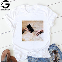 Load image into Gallery viewer, 2020 Tees Women T Shirt Print Letter T-shirt Casual White Black Pink Short Sleeve Cotton Tops Summer Brand clothing
