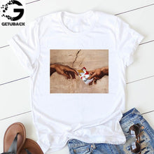 Load image into Gallery viewer, 2020 Tees Women T Shirt Print Letter T-shirt Casual White Black Pink Short Sleeve Cotton Tops Summer Brand clothing
