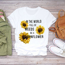 Load image into Gallery viewer, Tshirt Women Summer Clothes Print Floral Flower Bottle Sweet Short Sleeve Tshirt Printed Women T Shirt Female T-shirt Casual Tee
