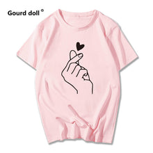 Load image into Gallery viewer, Women's t-shirt Harajuku love t shirt women feminina ladies Than heart ulzzang graphic t shirts women 2019 summer femme clothes
