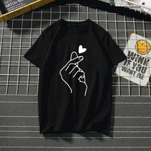 Load image into Gallery viewer, Women's t-shirt Harajuku love t shirt women feminina ladies Than heart ulzzang graphic t shirts women 2019 summer femme clothes
