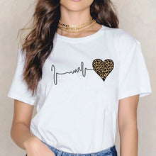 Load image into Gallery viewer, Female T-shirt Heart Shaped Kawaii T-Shirt Women Casual Summer Vogue Harajuku Tshirt Korean Style Graphic Tops Summer Women&#39;s
